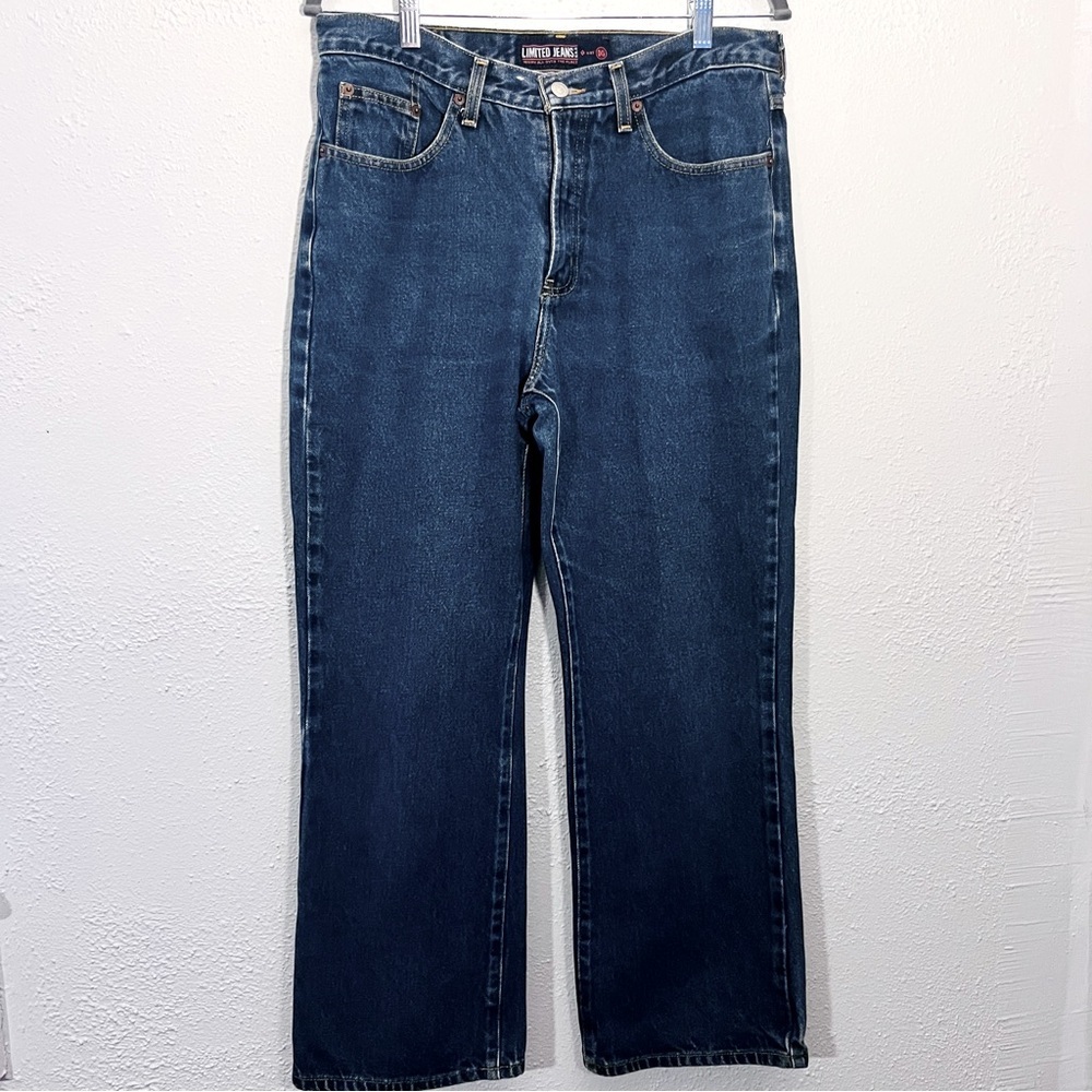 Limited Jeans USA DG Women's 12 ShortBlue Mid Rise Straight Leg Dark Wash Cotton